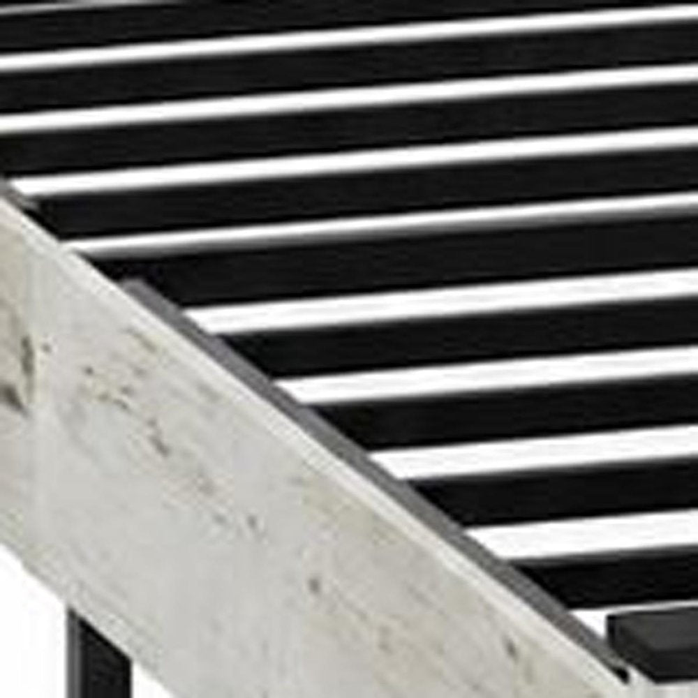 Gray Solid Wood King Bed Frame — view 2