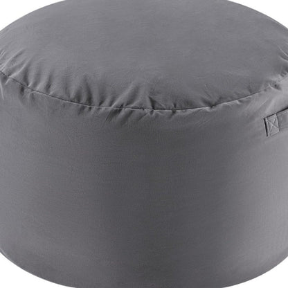 48" Gray Upholstered Bean Bag Chair
