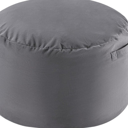 48" Gray Upholstered Bean Bag Chair