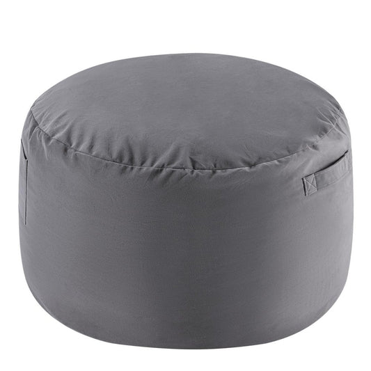48" Gray Upholstered Bean Bag Chair