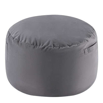 48" Gray Upholstered Bean Bag Chair