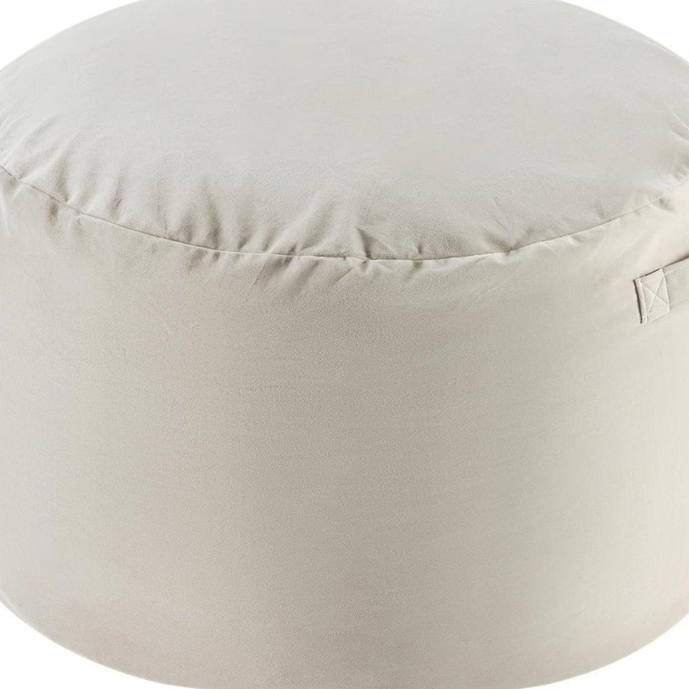 48" White Upholstered Bean Bag Chair HomeRoots