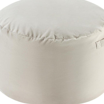 48" White Upholstered Bean Bag Chair HomeRoots