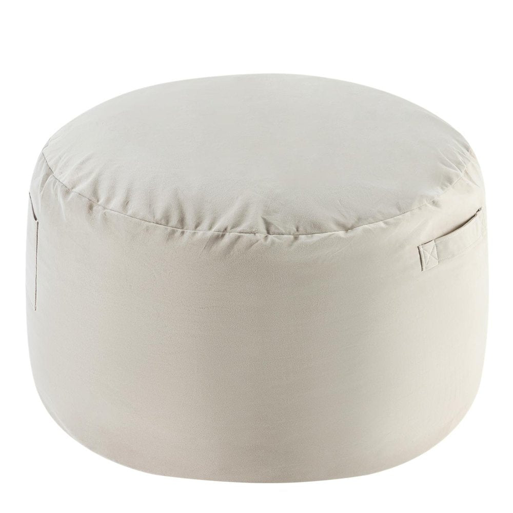 48" Gray Upholstered Bean Bag Chair