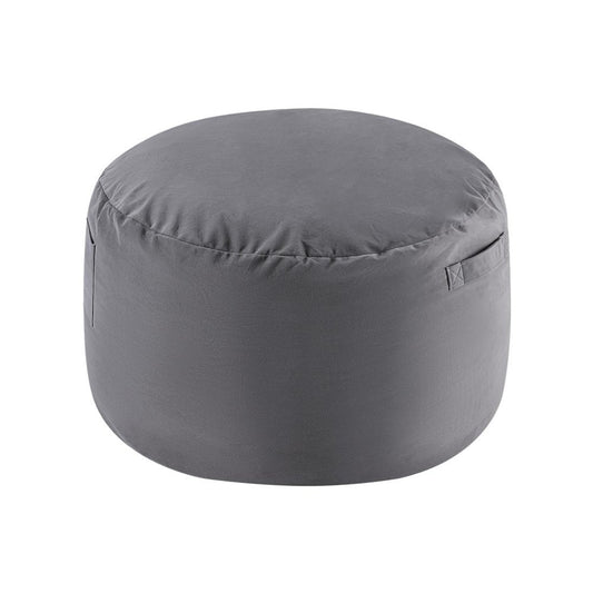 36" Gray Upholstered Bean Bag Chair