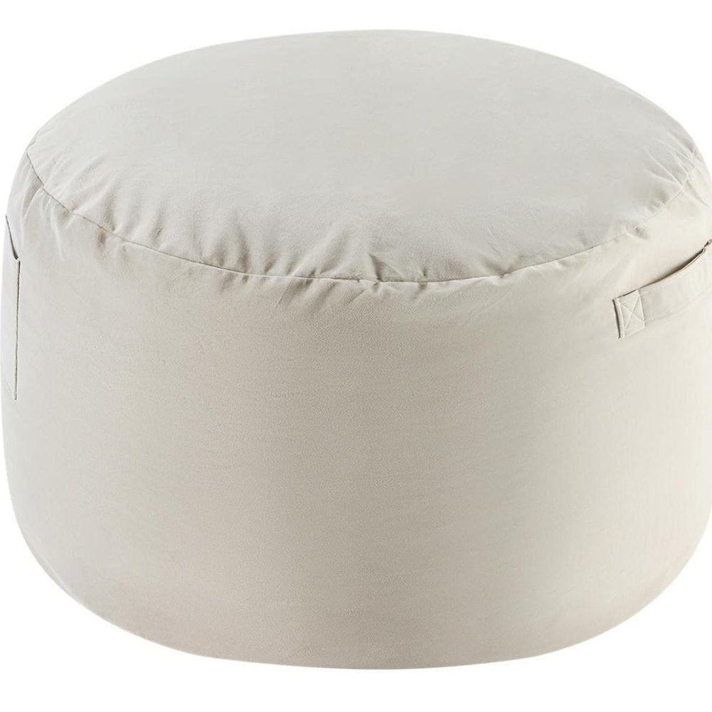 36" Gray Upholstered Bean Bag Chair — view 9
