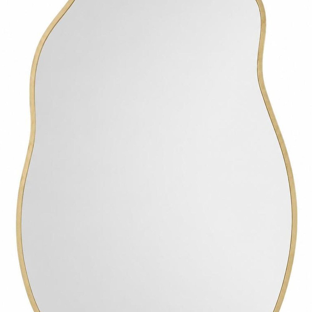 30" Black Aluminum Abstract Geometric Framed Accent Mirror HomeRoots