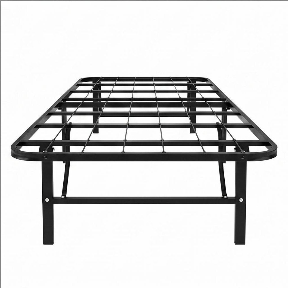 Black Steel Twin Bed Frame — view 2