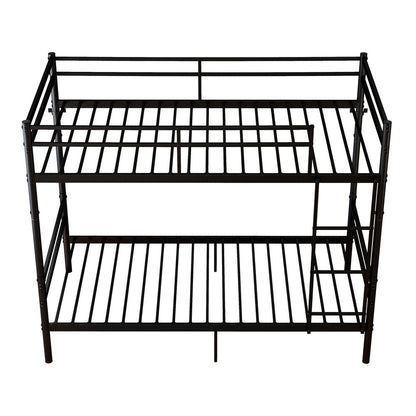Black Twin Over Twin Metal Bunk Bed HomeRoots