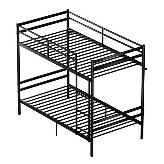 Black Twin Over Twin Metal Bunk Bed