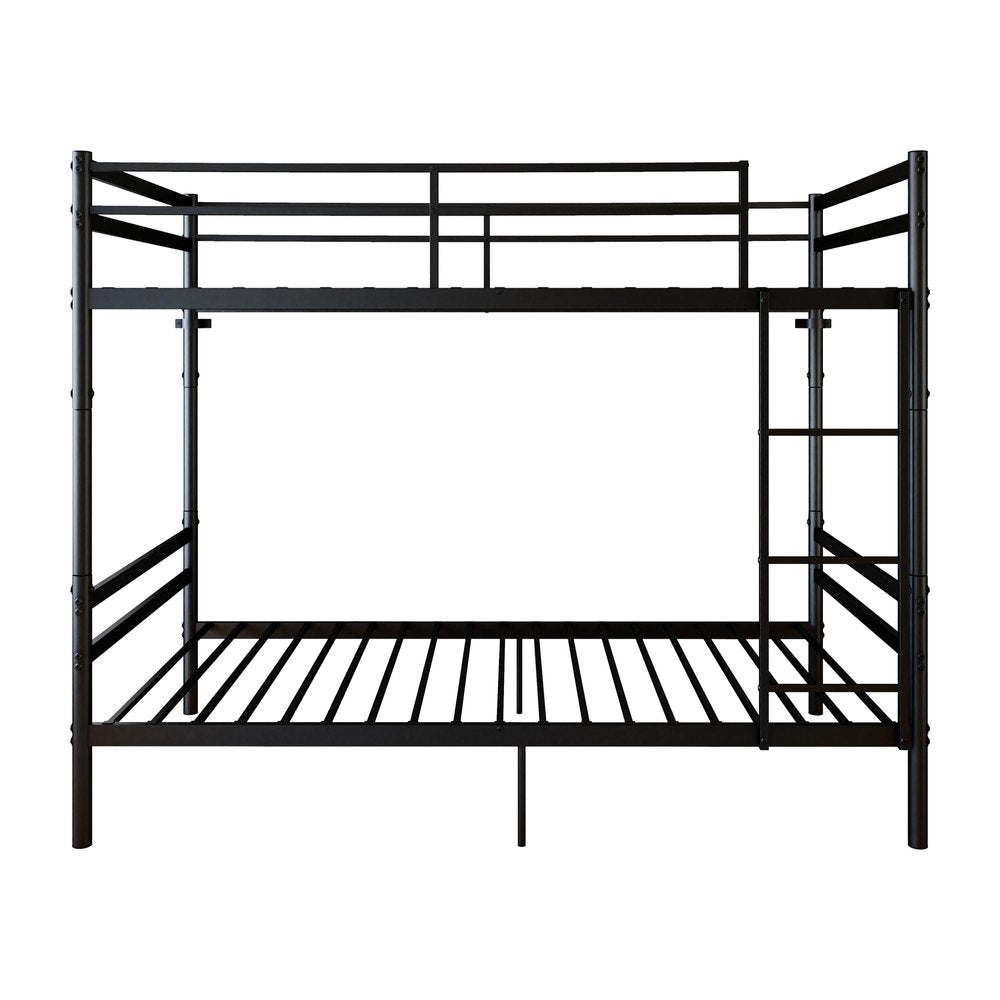 Black Twin Over Twin Metal Bunk Bed — view 5