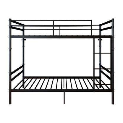 Black Twin Over Twin Metal Bunk Bed HomeRoots