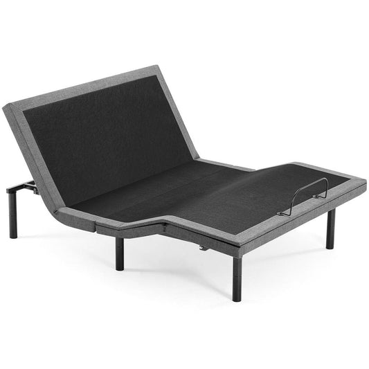 Wirelsess Remote control Black Metal And Upholstery Upholstered Full Adjustable Adjustable Bed