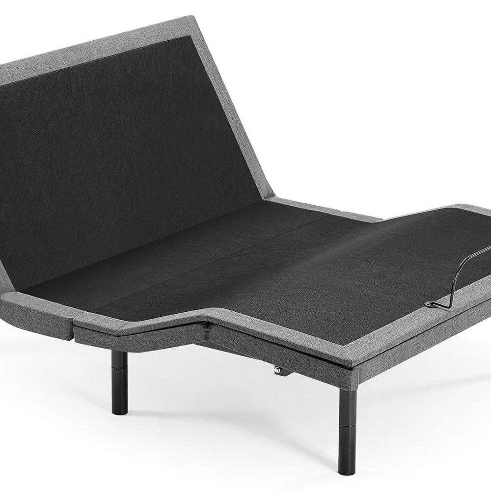 Wirelsess Remote control Black Metal And Upholstery Upholstered Full Adjustable Adjustable Bed HomeRoots