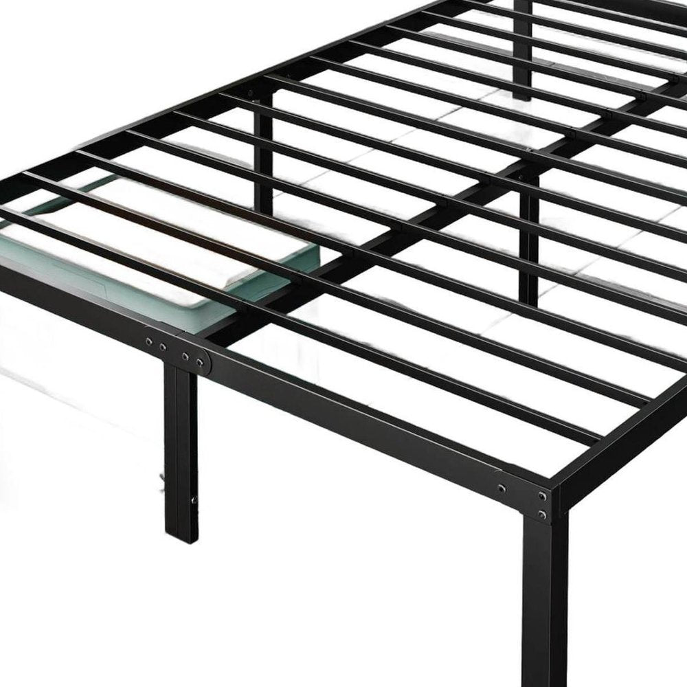 Black Metal Full Bed Frame — view 4