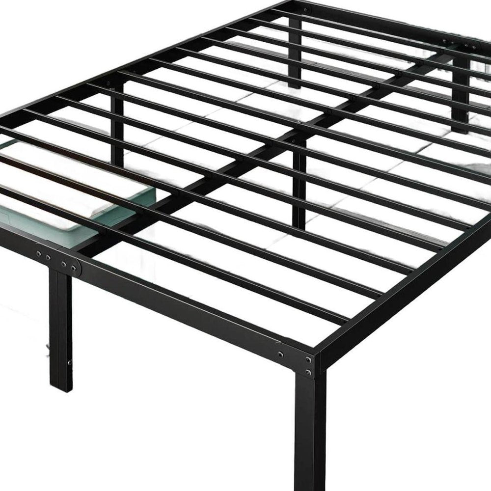 Black Metal Full Bed Frame — view 3