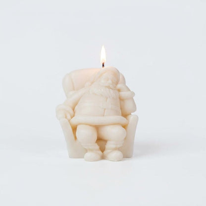 3" Ivory Polar Bear Tracks Scented Dimensional Form Candle Novelty Novelty HomeRoots