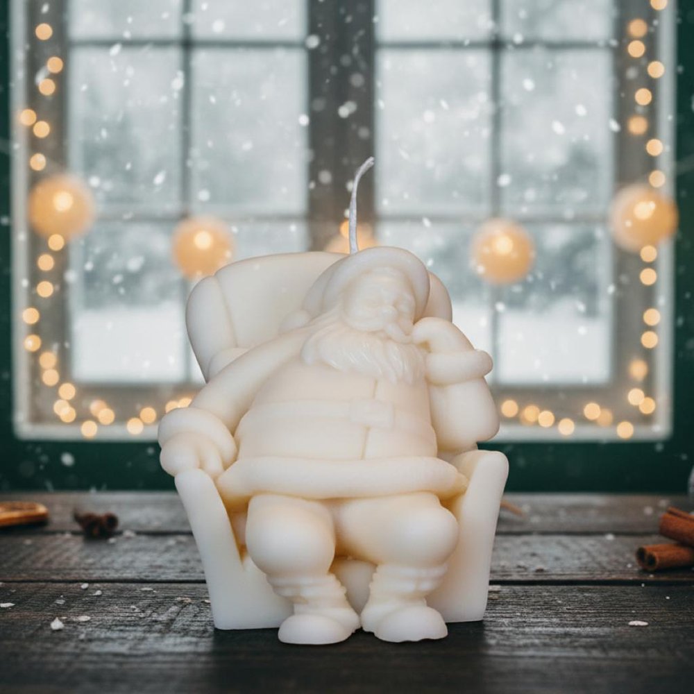 3" Ivory Polar Bear Tracks Scented Dimensional Form Candle Novelty Novelty — view 7