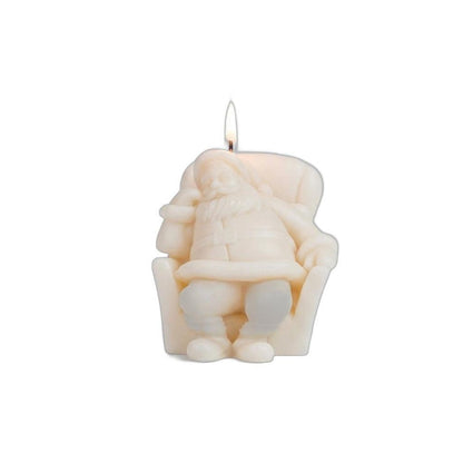 3" Ivory Polar Bear Tracks Scented Dimensional Form Candle Novelty Novelty HomeRoots