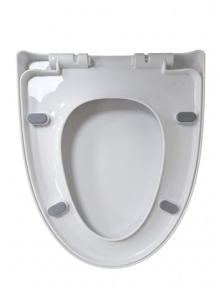 18" White Plastic repalce(Manual,Non-Electrical;Electric;Manual;Battery Powered,;Electric;Manual;) Oval Close Coupled Toilets — view 3