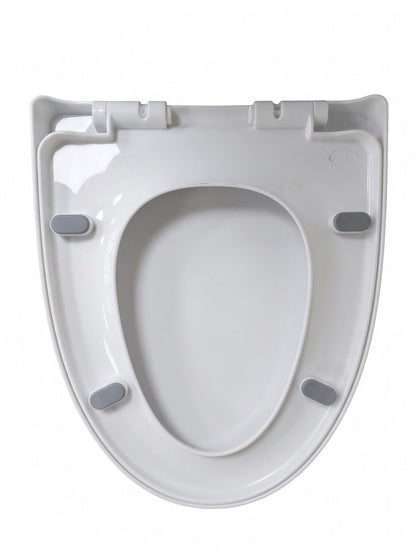 17" White Plastic repalce(Manual,Non-Electrical;Electric;Manual;Battery Powered,;Electric;Manual;) Oval One-Piece Toilet HomeRoots