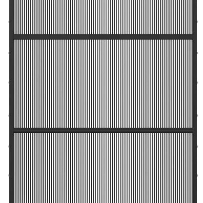 72" Black Geometric Steel Three Panel Outdoor Privacy Screen HomeRoots