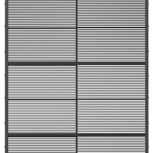 72" Black Geometric Steel Three Panel Outdoor Privacy Screen