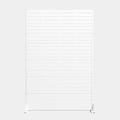 72" White Geometric Steel Six Panel Outdoor Privacy Screen HomeRoots