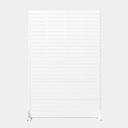 72" White Geometric Steel Six Panel Outdoor Privacy Screen HomeRoots