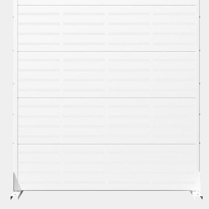 72" White Geometric Steel Six Panel Outdoor Privacy Screen HomeRoots