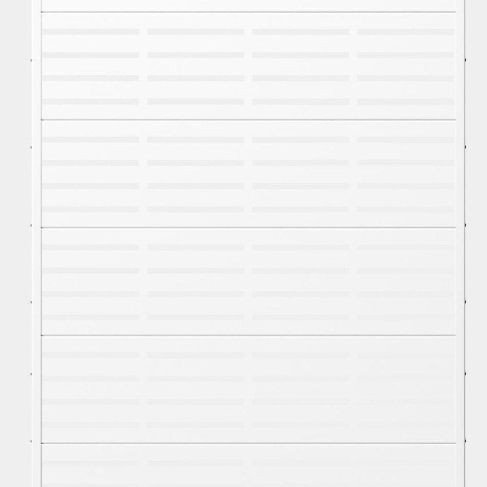 72" White Geometric Steel Six Panel Outdoor Privacy Screen HomeRoots