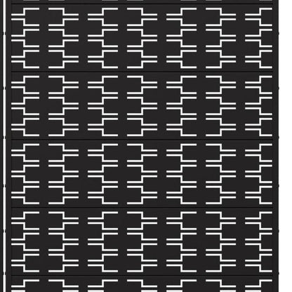 Set Of Two Black Geometric Steel 12 Outdoor Privacy Screen HomeRoots
