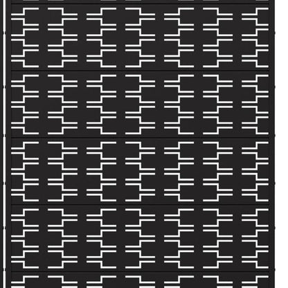 Set Of Two Black Geometric Steel 12 Outdoor Privacy Screen HomeRoots