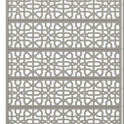 Set Of Two Gray Geometric Steel 12 Outdoor Privacy Screen HomeRoots