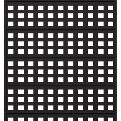 72" Black Geometric Steel Six Panel Outdoor Privacy Screen HomeRoots