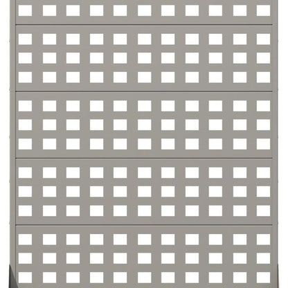 72" Gray Geometric Steel Six Panel Outdoor Privacy Screen HomeRoots