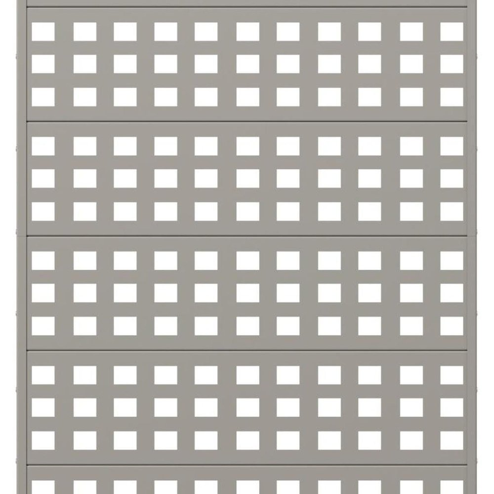 72" Gray Geometric Steel Six Panel Outdoor Privacy Screen HomeRoots