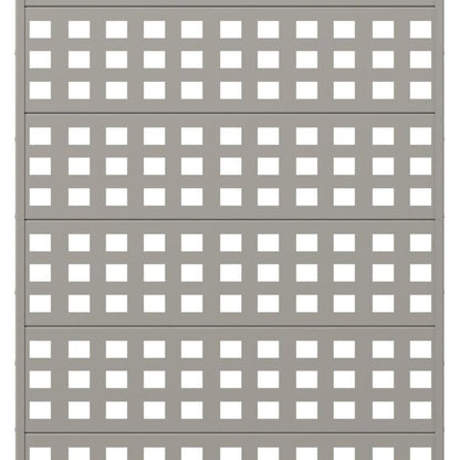 72" Gray Geometric Steel Six Panel Outdoor Privacy Screen HomeRoots