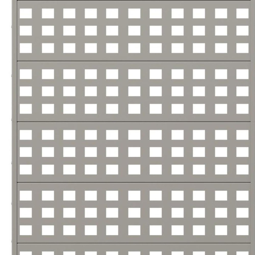 Set Of Two Gray Geometric Steel 12 Outdoor Privacy Screen HomeRoots