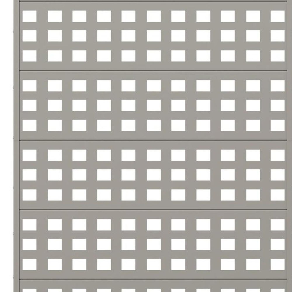 Set Of Two Gray Geometric Steel 12 Outdoor Privacy Screen HomeRoots