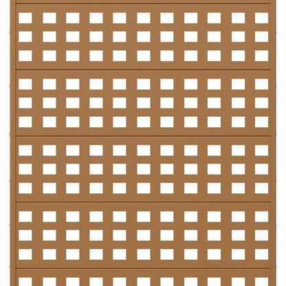 72" Brown Geometric Steel Six Panel Outdoor Privacy Screen HomeRoots