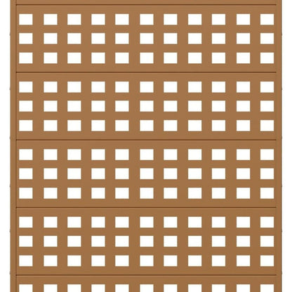 72" Brown Geometric Steel Six Panel Outdoor Privacy Screen HomeRoots
