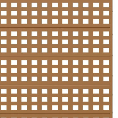 Set Of Two Brown Geometric Steel 12 Outdoor Privacy Screen HomeRoots