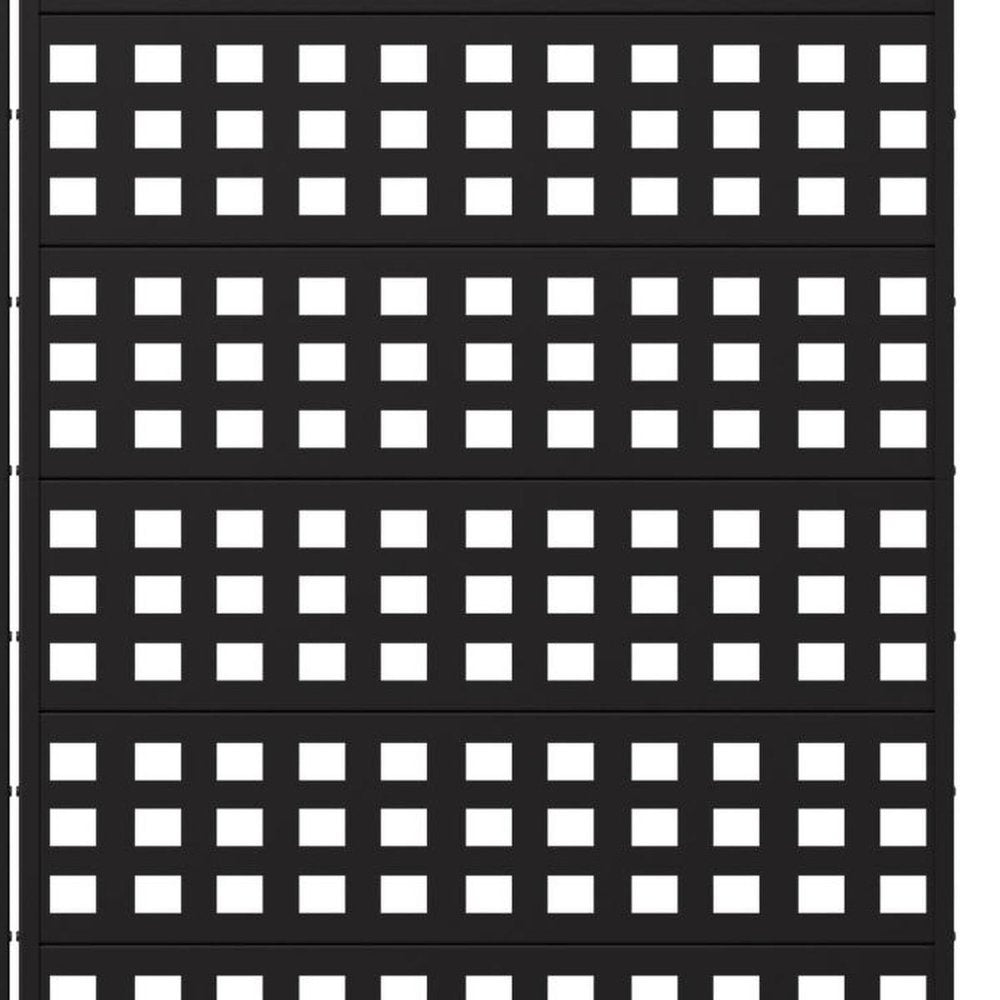 Set Of Two Black Geometric Steel 12 Outdoor Privacy Screen — view 4