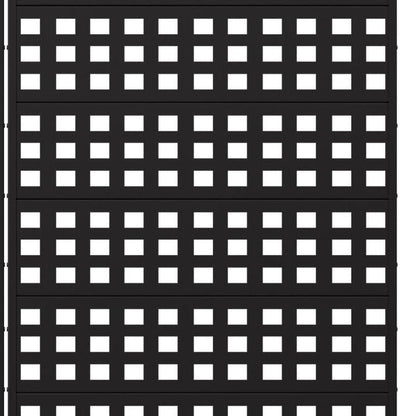 Set Of Two Black Geometric Steel 12 Outdoor Privacy Screen HomeRoots