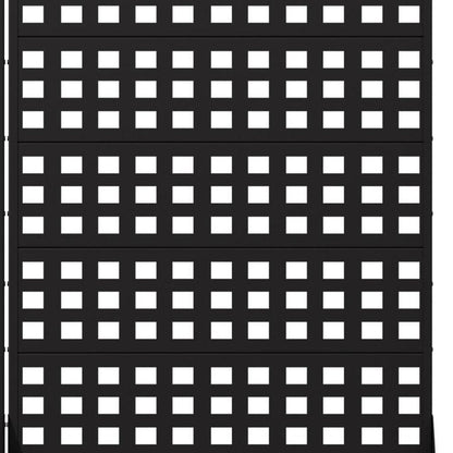 Set Of Two Black Geometric Steel 12 Outdoor Privacy Screen HomeRoots