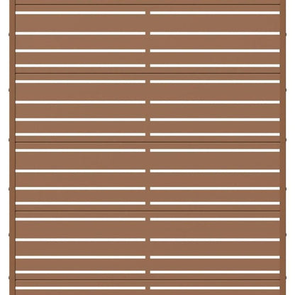 72" Brown Geometric Steel Six Panel Outdoor Privacy Screen HomeRoots
