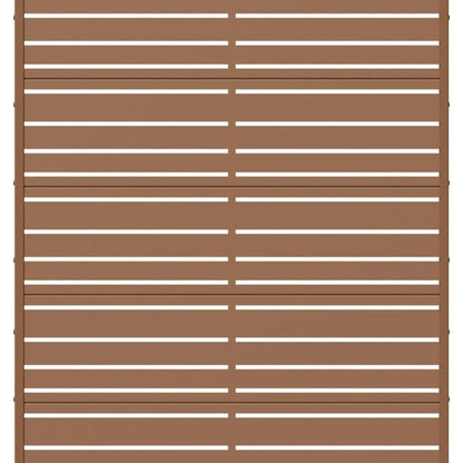 72" Brown Geometric Steel Six Panel Outdoor Privacy Screen HomeRoots