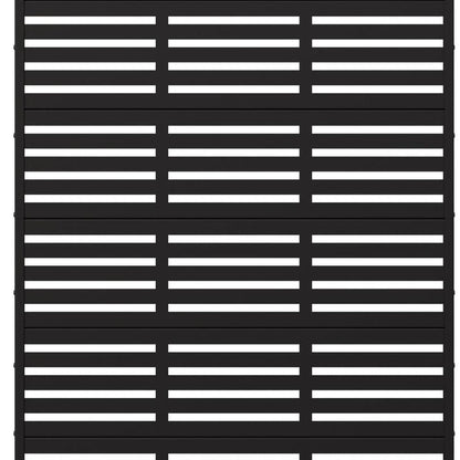 72" Black Geometric Steel Six Panel Outdoor Privacy Screen HomeRoots