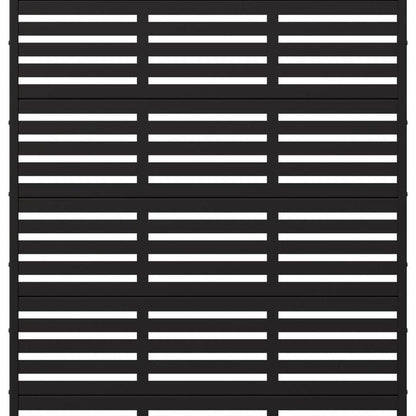 72" Black Geometric Steel Six Panel Outdoor Privacy Screen HomeRoots